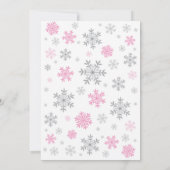 Baby zijn koude buitenste winterroze Baby shower Kaart (Achterkant)