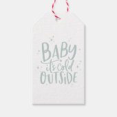Baby zijn koude buitenvakantie cadeaulabel (Voorkant)