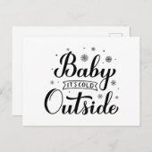 Baby zijn koude buitenzijde briefkaart (Voorkant / Achterkant)