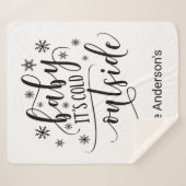 Baby zijn koude buitenzijde personaliseer Sherpa B Sherpa Deken (Voorkant (horizontaal))