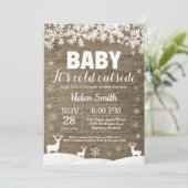 Baby zijn koude buitenzijde van het Baby shower va Kaart (Staand voorkant)