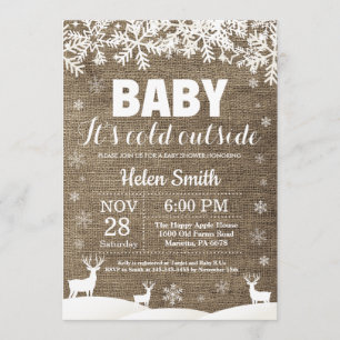 Baby zijn koude buitenzijde van het Baby shower va Kaart