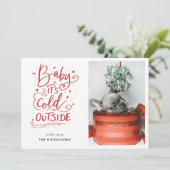 Baby zijn koude foto buiten het Rode Manuscript Kaart (Staand voorkant)