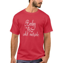 Baby zijn koude kerst buiten kerstvakantieshirt
