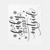 Baby zijn koude kerstavond buiten de winter fleece deken (Voorkant)