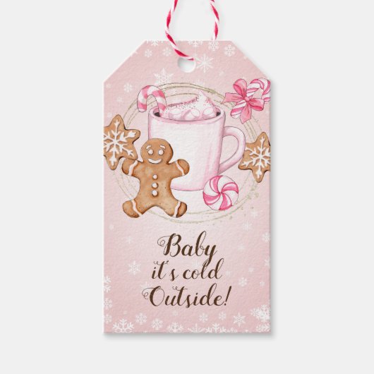 Baby zijn koude label voor geschenk van buitenaf cadeaulabel (Voorkant)