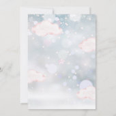 Baby zijn koude Teddy Bear Pink Winter Baby shower Kaart (Achterkant)