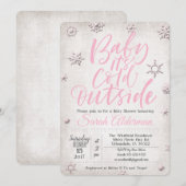 Baby zijn Koude Uitnodiging van het Baby shower Bu (Voorkant / Achterkant)