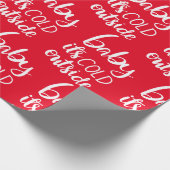 Baby zijn Koudpatroon buiten het Manuscript | Rode Cadeaupapier (Hoek)