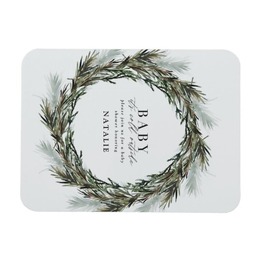 baby zijn verkoudheid buiten de waterverf met baby magneet (Horizontaal)