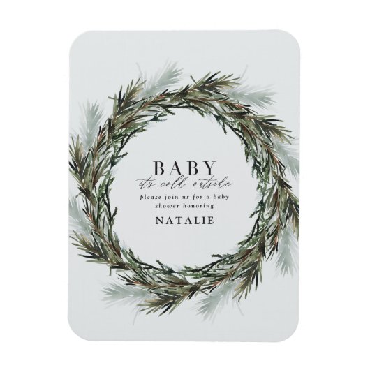 baby zijn verkoudheid buiten de waterverf met baby magneet (Verticaal)