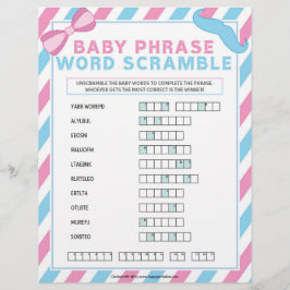 Baby-zinkremble [Geslacht verrassend] Briefhoofd