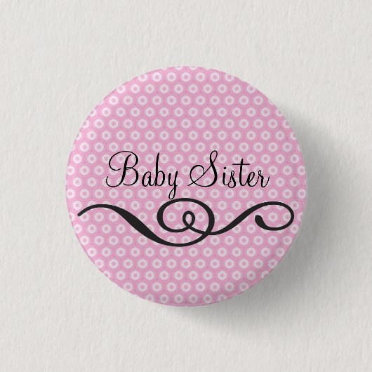 Baby zister ronde button 3,2 cm (Voorkant)