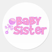 Baby zister ronde sticker (Voorkant)