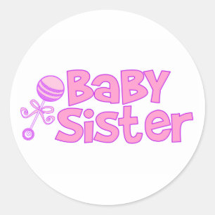 Baby zister ronde sticker