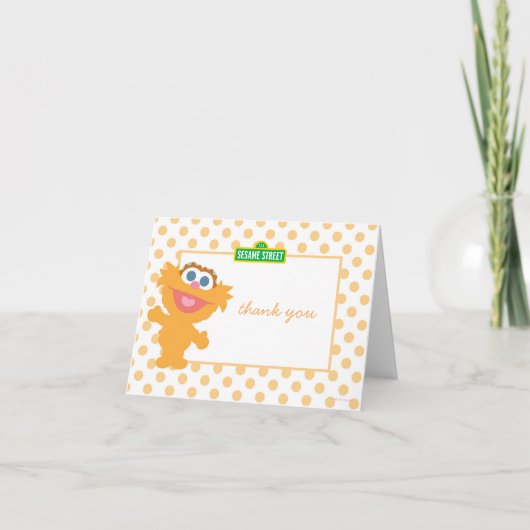 Baby Zoey Birthday Bedankt (Voorkant)