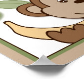 Baby Zoo Aap Jungle Dieren Muur Kunst Print 8X10 (Hoek)