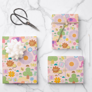 Baby Zoo-cadeaupapier Inpakpapier Vel