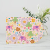 Baby Zoo-cadeaupapier Kaart (Staand voorkant)