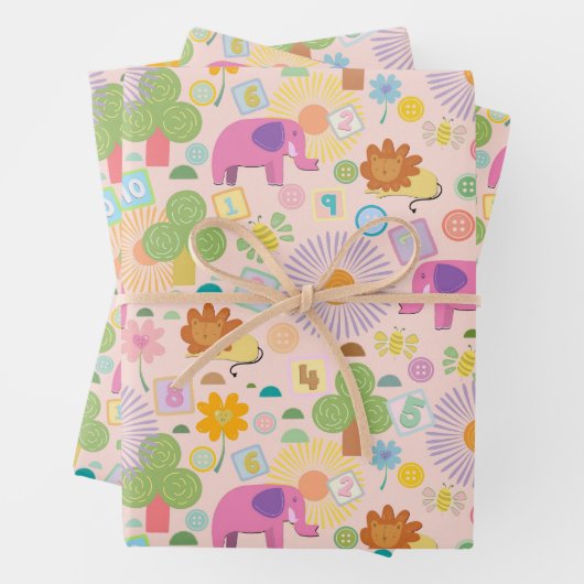 Baby Zoo wrapping paper (In situ)