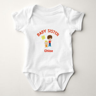 Baby Zus met Big Brother gepersonaliseerd Romper