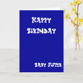 Baby zusje wenskaarten kaart (Gele Bloem)