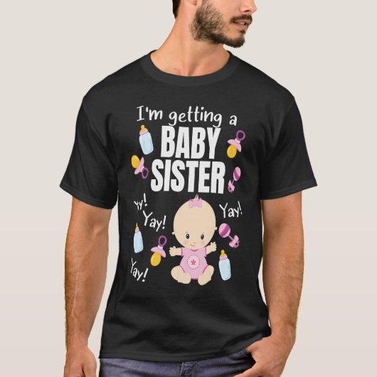 Baby Zuster laat zien dat ik een Baby zuster Cute  T-shirt (Voorkant)