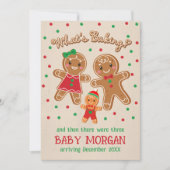 Baby Zwangerschapsaankondiging peperkoek Kaart (Voorkant)