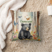Baby Zwart Beer Genderneutraal Gepersonaliseerd Kussen (Deken)