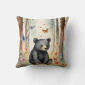 Baby Zwart Beer Genderneutraal Kussen (Achterkant)