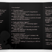 Baby Zwart Doula Geboortecoach Zwanger Service Drieluik Programma (Binnenkant midden)