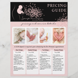 Baby Zwarte Doula Geboorte Coach Zwanger Prijzen Flyer