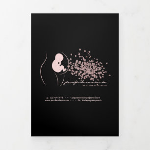 Baby Zwarte Doula Geboorte Coach Zwangere Dienst Drieluik Programma