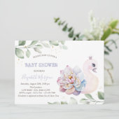 Baby zwoegbladerbladeren Baby shower Kaart (Staand voorkant)