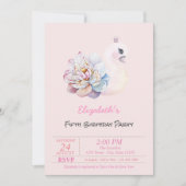 Baby zwoerroze verjaardag kaart (Voorkant)