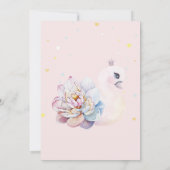 Baby zwoerroze verjaardag kaart (Achterkant)