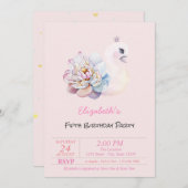 Baby zwoerroze verjaardag kaart (Voorkant / Achterkant)