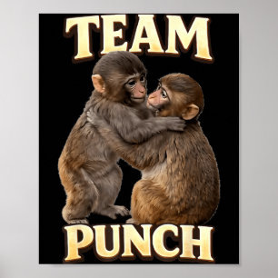 Babyapenstel Team Punch met een nieuwe vriend Poster