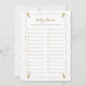 Babyartikelen Honingbij Baby Shower Spellen Kaarte Kaart (Voorkant)