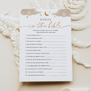 Babybaby's in het Baby shower van de bijbel Twinkl Kaart