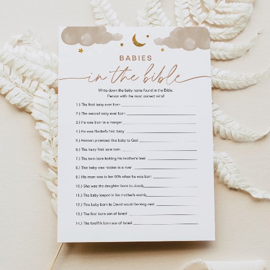 Babybaby's in het Baby shower van de bijbel Twinkl Kaart