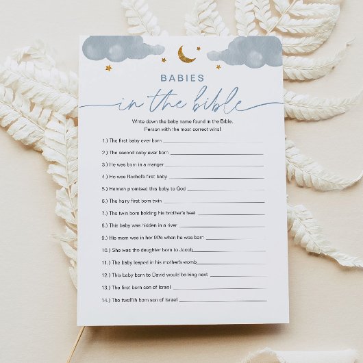 Babybaby's in het Baby shower van de bijbel Twinkl Kaart