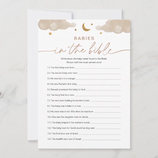 Babybaby's in het Baby shower van de bijbel Twinkl Kaart (Voorkant)