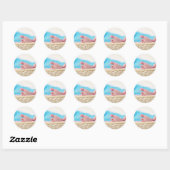 babybaby's wieg voetafdrukken ronde sticker (Vel)