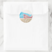 babybaby's wieg voetafdrukken ronde sticker (Tas)
