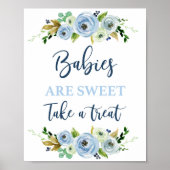 Babybaby's zijn zoete blauwe bloemen poster (Voorkant)