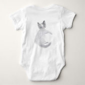 BabyBedankt mama en papa-ik ben zo schattig-t Romper (Achterkant)