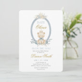Babybeer Babyshower Jongen Kaart (Staand voorkant)