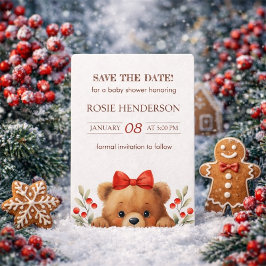 Babybeer en lijsterbes baby shower save the date