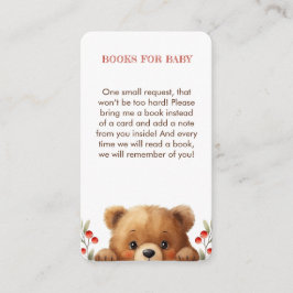 Babybeer en lijsterbesboeken voor baby informatiekaartje